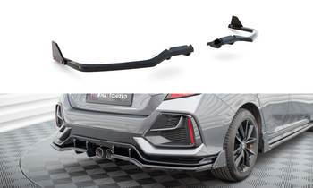 Arriere Splitter V.1 (avec une barre verticale) + Flaps Honda Civic Sport Mk 10 Facelift