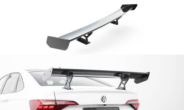 Carbon Spoiler With Internal Brackets Uprights Volkswagen Jetta GLI Mk7