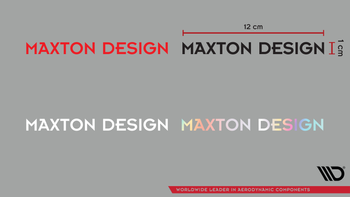 Maxton Sticker White 03 Autocollant L'inscription Sans Signet Logo 12x1 cm blanc