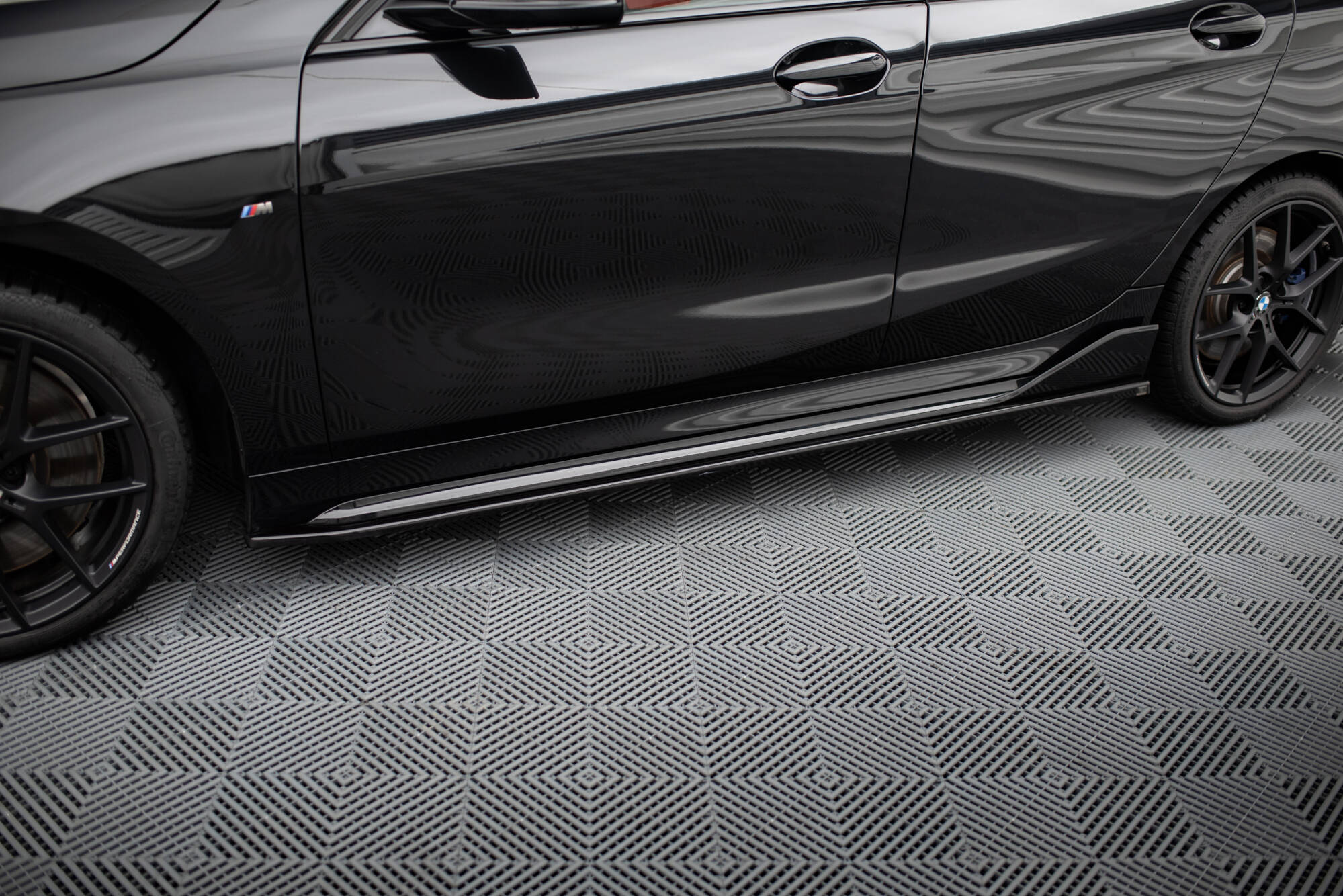 Recouvrements bas de caisse noir brillant M PERFORMANCE (deux cotés) pour BMW  Série 1 F40