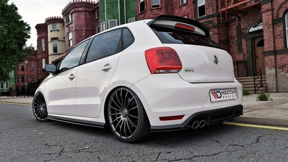 ARRIÈRE SPLITTER (avec une barre verticale) Volkswagen Polo GTI Mk5 Facelift