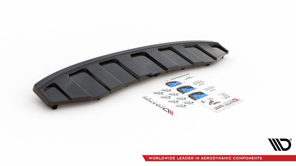 Arriere Splitter AUDI A6 C7 S-LINE AVANT ÉCHAPPEMENT 2x1 (avec barres verticales)