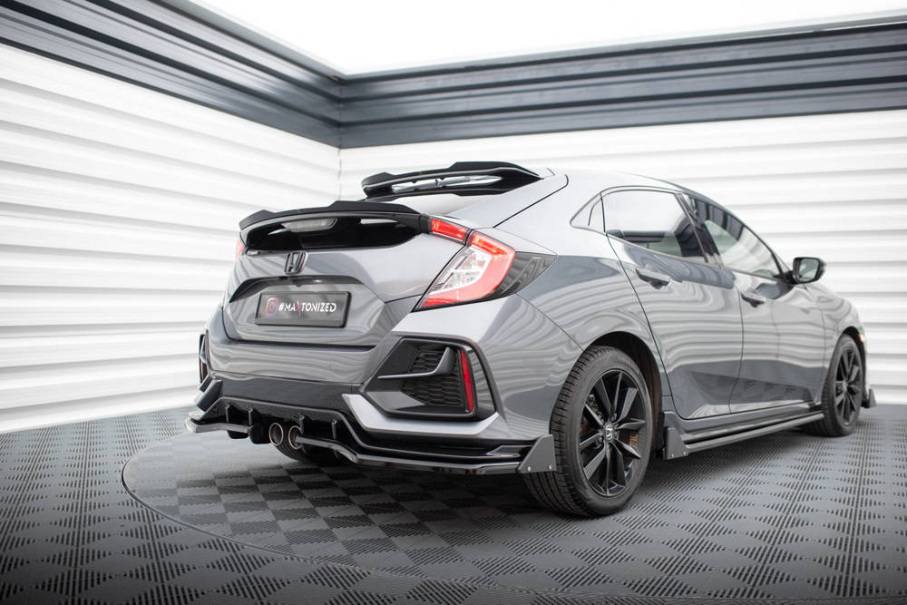 Arriere Splitter V.1 (avec une barre verticale) + Flaps Honda Civic Sport Mk 10 Facelift