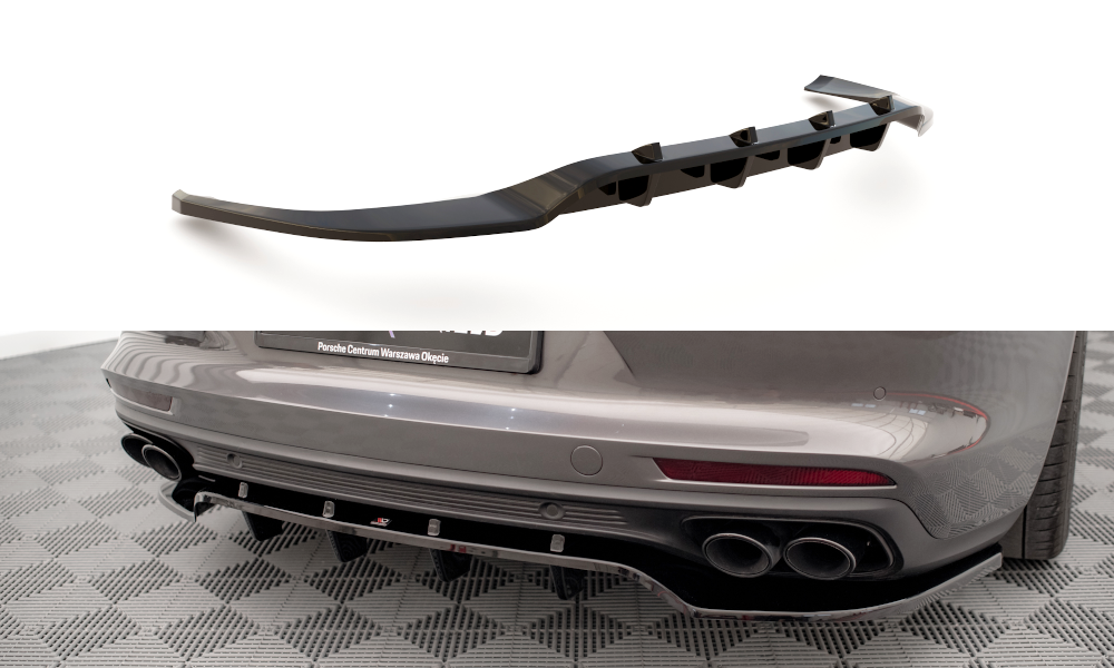 Arriere Splitter (avec une barre verticale) Porsche Panamera Turbo S E-Hybrid / Panamera E-Hybrid / Panamera 4S 971