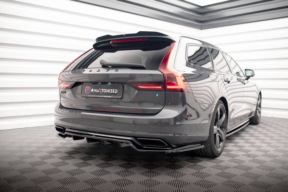 Arriere Splitter (avec une barre verticale) Volvo V90 / S90 R-Design Mk2