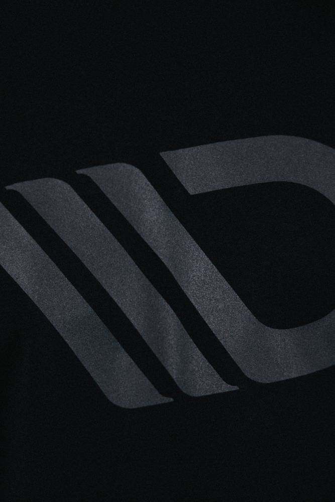 Black T-shirt with gray logo