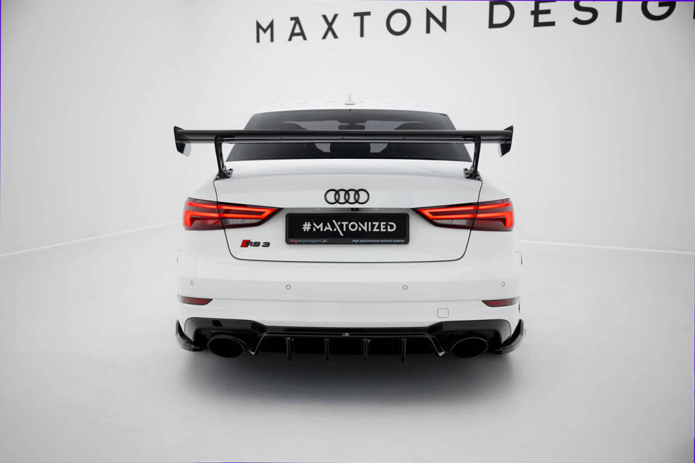 Carbon Spoiler With External Brackets Uprights Audi A3 / A3 S-Line / S3 / RS3 Sedan 8V / 8V Facelift