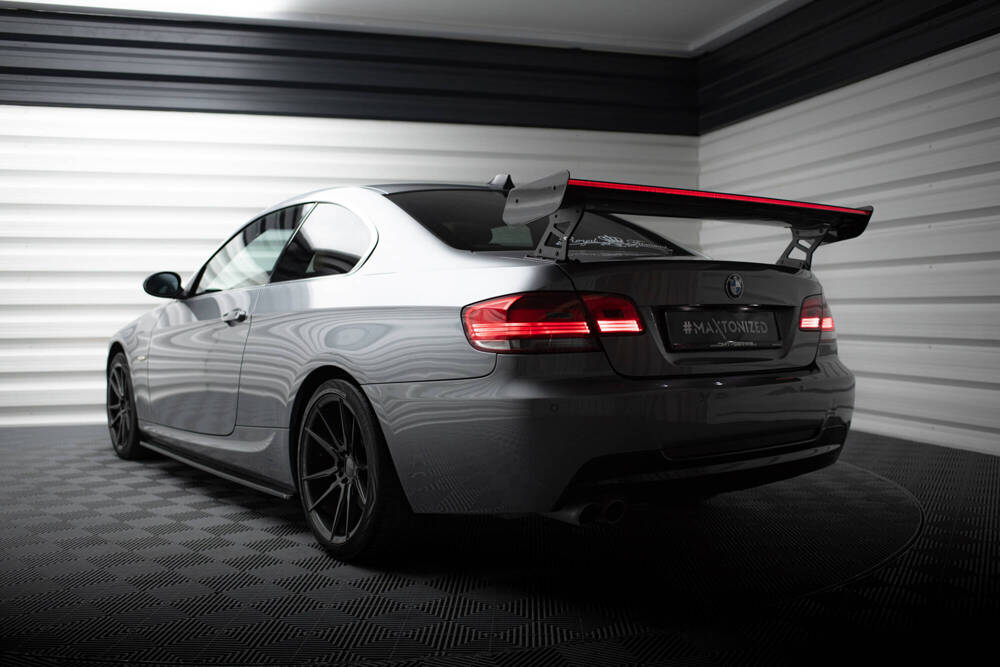 Carbon Spoiler With External Brackets Uprights + LED BMW 3 / M3 Coupe E92