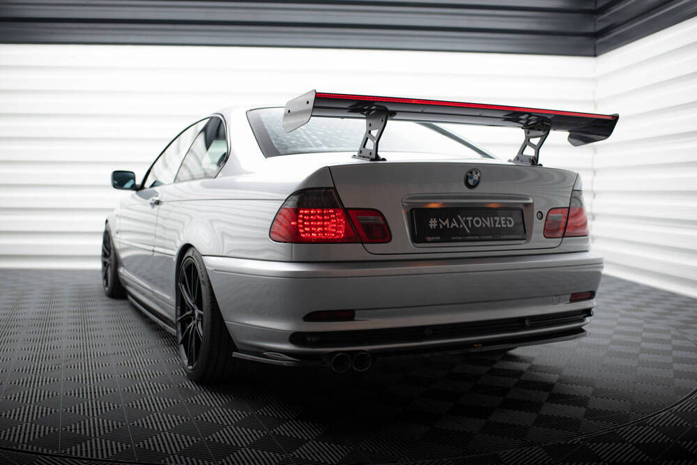 Carbon Spoiler With Internal Brackets Uprights + LED BMW 3 Coupe E46