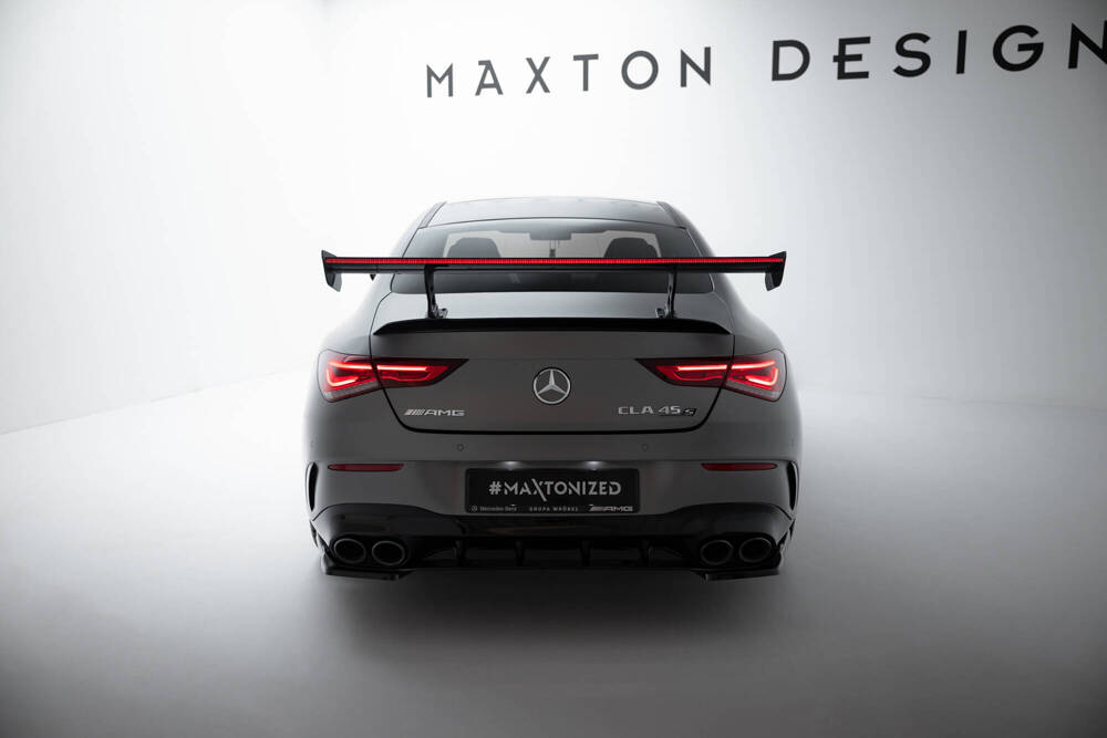 Carbon Spoiler With Internal Brackets Uprights + LED Mercedes-Benz CLA Coupe C118 / C118 Facelift