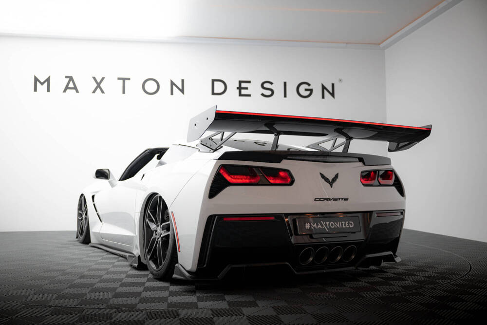 Carbon Spoiler With Upper Swan Mounting + LED Chevrolet Corvette Stingray / Grand Sport C7