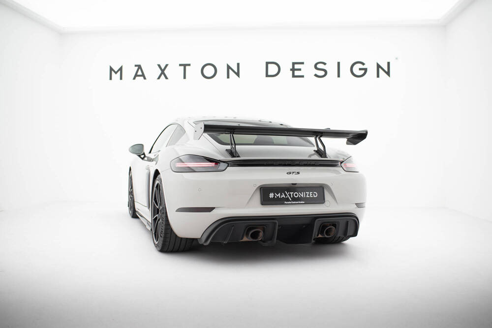 Carbon Spoiler With Upper Swan Mounting  V.2 Porsche 718 Cayman 982c