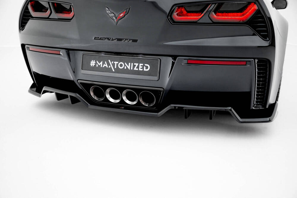 Central Arriere Splitter (avec une barre verticale) Chevrolet Corvette Z06 C7