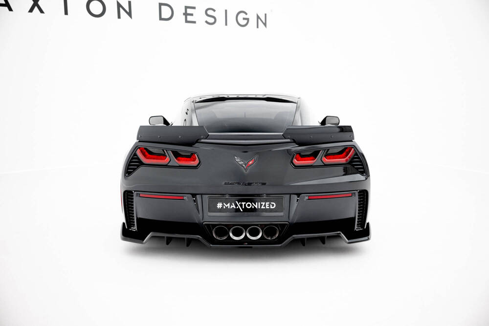 Central Arriere Splitter (avec une barre verticale) Chevrolet Corvette Z06 C7