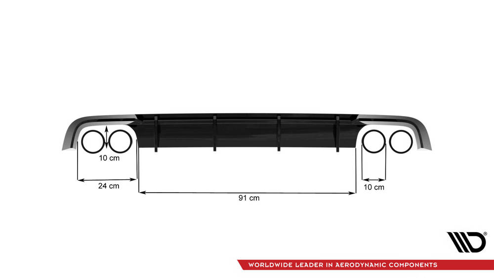 Diffuseur Arrière Complet V.1 Audi S6 C7 Facelift