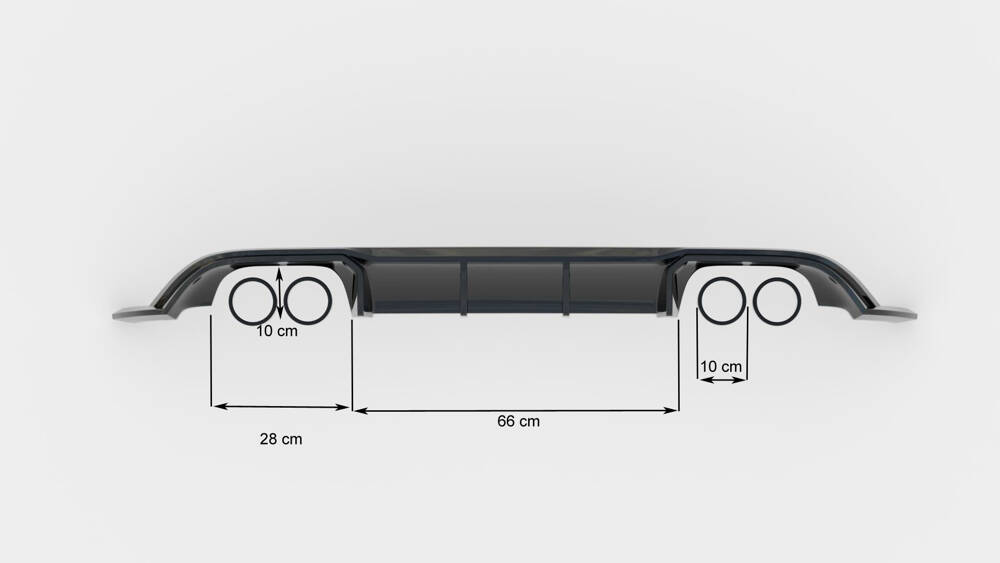 Diffuseur Arrière Complet V.3 Volkswagen Golf R Mk7 Facelift