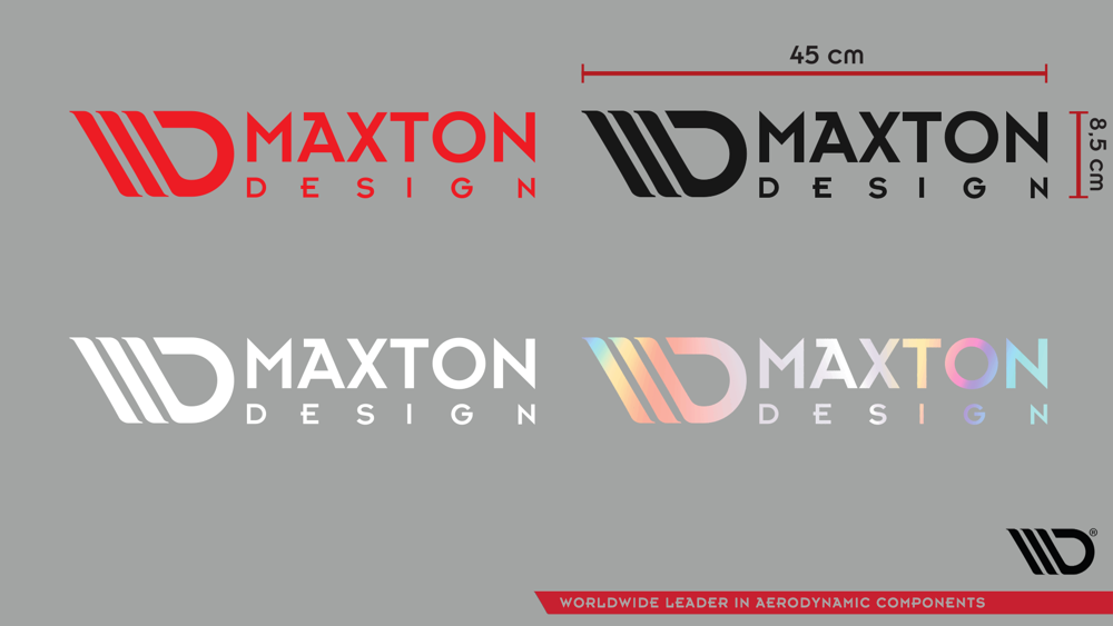 Maxton Sticker White 06 Grand autocollant de logo 45x8,5 cm blanc