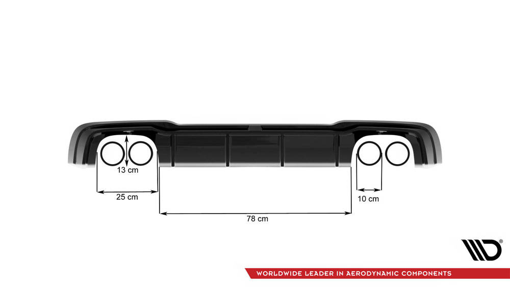 Rajout Du Pare-Chocs Arriere V.2 Audi RS3 Sportback 8V Facelift