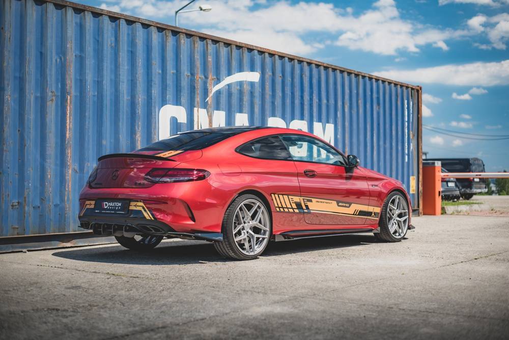 Sport Durabilité Lame Du Pare Chocs Arriere + Flaps Mercedes-AMG C43 Coupe C205