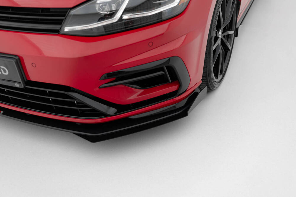 Sport Durabilité Lame Du Pare-Chocs Avant + Flaps Volkswagen Golf R / R-Line Mk7 Facelift