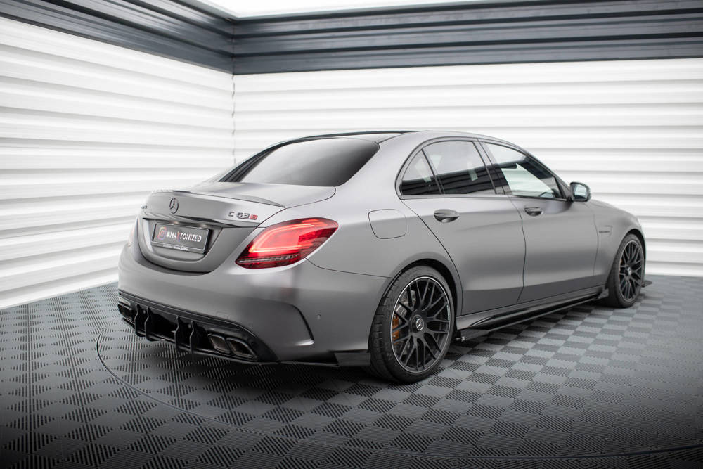 Street Pro Lame Du Pare Chocs Arriere + Flaps Mercedes-AMG C63 Sedan / Estate W205 Facelift