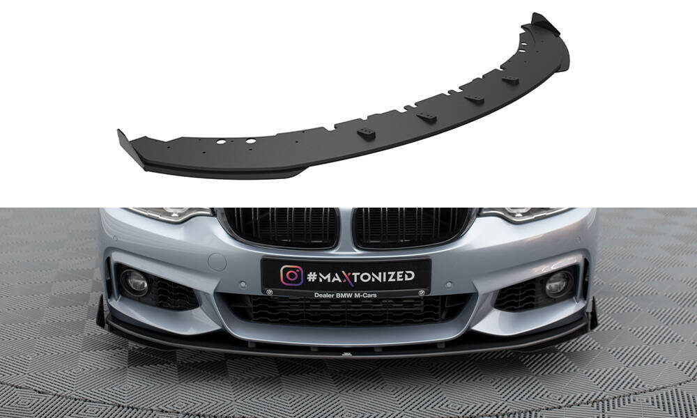 Street Pro Lame Du Pare-Chocs Avant  + Flaps BMW 4 Coupe / Gran Coupe / Cabrio M-Pack F32 / F36 / F33 