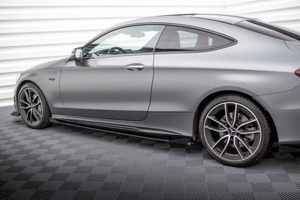 Street Pro Rajouts Des Bas De Caisse + Flaps Mercedes-AMG C43 Coupe / Cabrio C205  Facelift / A205 Facelift