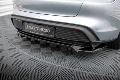 Arriere Splitter (avec une barre verticale) Porsche Taycan / Taycan 4 / Taycan 4S / Taycan GTS Mk1