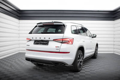 Arriere Splitter (avec une barre verticale) Skoda Kodiaq RS Mk1 / Mk1 Facelift