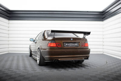 Carbon Spoiler With External Brackets Uprights BMW 3 Coupe E46