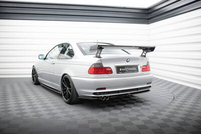 Carbon Spoiler With External Brackets Uprights BMW 3 Coupe E46