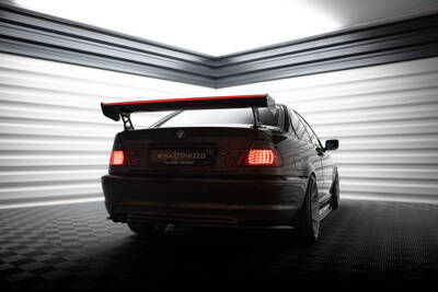 Carbon Spoiler With External Brackets Uprights + LED BMW 3 Coupe E46