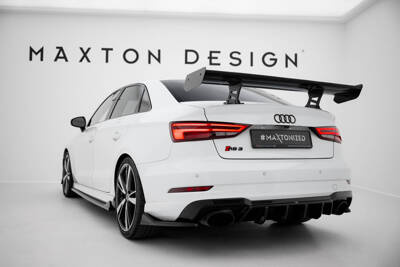 Carbon Spoiler With Internal Brackets Uprights Audi A3 / A3 S-Line / S3 / RS3 Sedan 8V / 8V Facelift