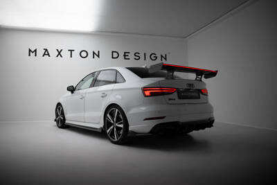 Carbon Spoiler With Internal Brackets Uprights + LED Audi A3 / A3 S-Line / S3 / RS3 Sedan 8V / 8V Facelift