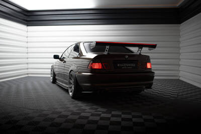 Carbon Spoiler With Internal Brackets Uprights + LED BMW 3 Coupe E46