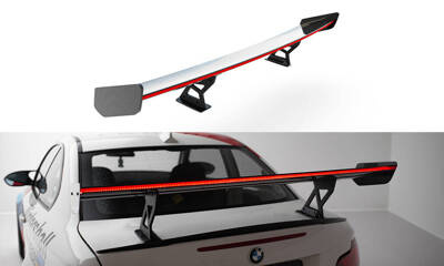 Carbon Spoiler With Internal Brackets Uprights V.1 + LED BMW 1 M E82