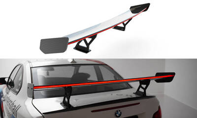 Carbon Spoiler With Internal Brackets Uprights V.2 + LED BMW 1 M E82