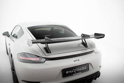 Carbon Spoiler With Upper Swan Mounting  V.1 Porsche 718 Cayman 982c