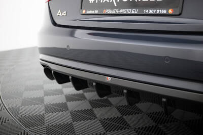 Diffuseur Arrière Complet Audi A4 B8 Facelift (Version avec échappements simples des deux côtés)