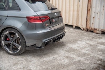 Street Pro Lame Du Pare Chocs Arriere + Flaps Audi RS3 8V Sportback