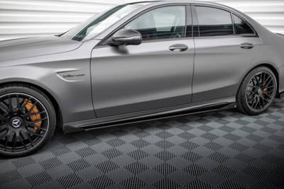 Street Pro Rajouts Des Bas De Caisse + Flaps Mercedes-AMG C63 Sedan / Estate W205 Facelift