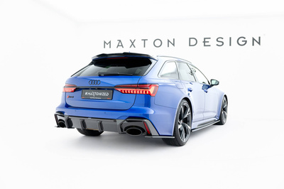 Fibre de Carbone Diffuseur Arrière Audi RS6 C8  (version with towbar)