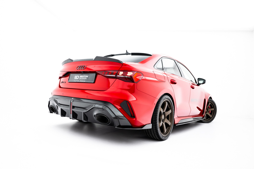 Fibre de Carbone Lames De Pare-Chocs Arrière Latérales Audi RS3 Sedan 8Y Facelift