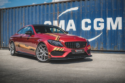 Street Pro Lame Du Pare-Chocs Avant + Flaps Mercedes-AMG C43 / AMG-Line Coupe C205
