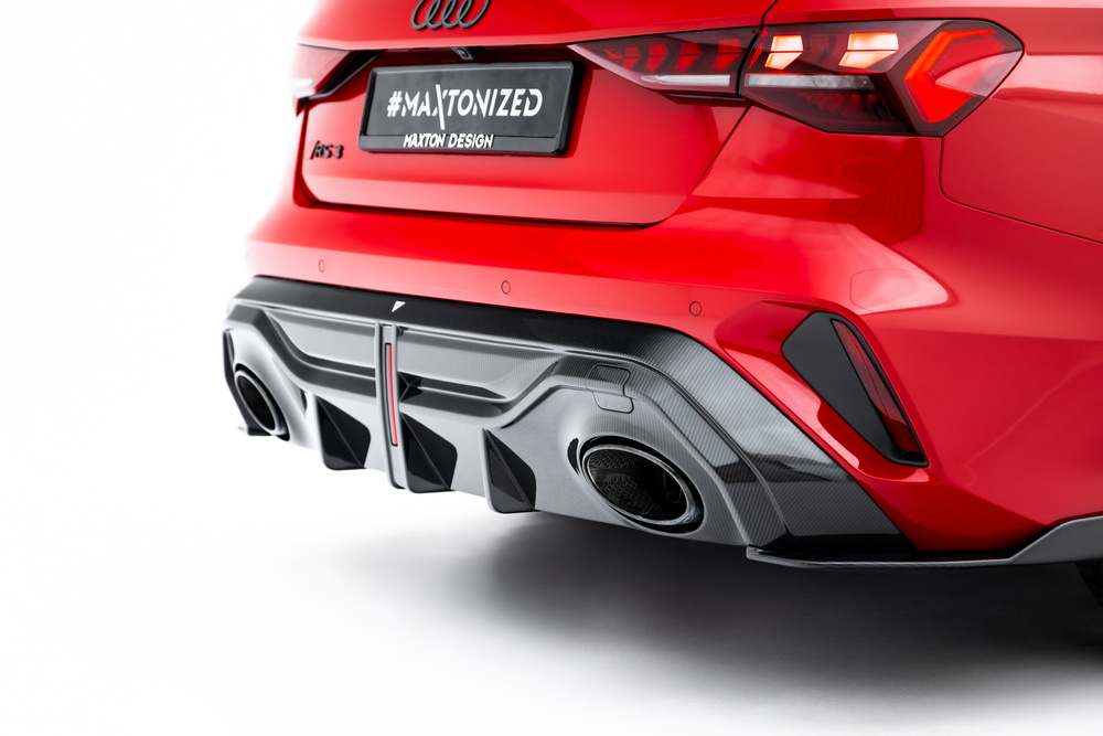 Fibre de Carbone Diffuseur Arrière Audi RS3 Sedan 8Y Facelift