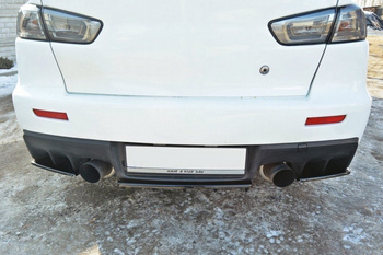Arriere Splitter Mitsubishi Lancer Evo X (avec barres verticales)