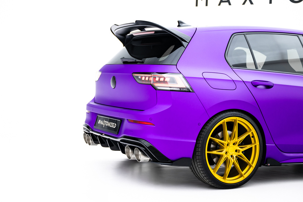 Street Pro Lame Du Pare Chocs Arriere V.2 + Flaps V.2 Volkswagen Golf R Hatchback Mk8 / Mk8 Facelift