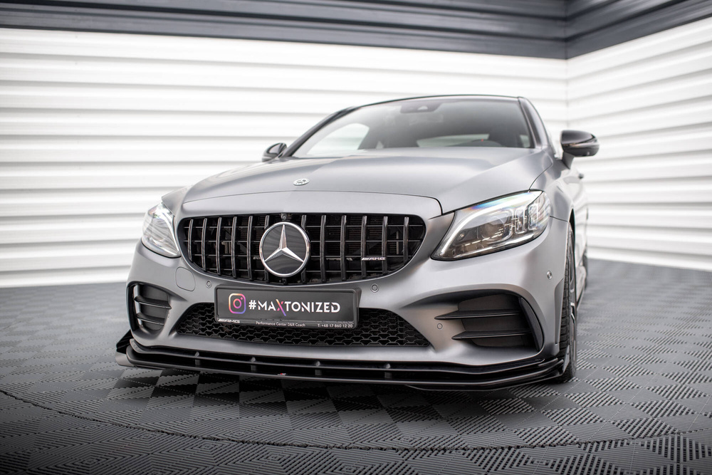 Street Pro Lame Du Pare-Chocs Avant  + Flaps Mercedes-AMG C43 Coupe / Cabrio C205  Facelift / A205 Facelift