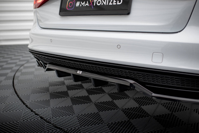 Arriere Splitter (avec une barre verticale) Audi A4 Competition B8 Facelift