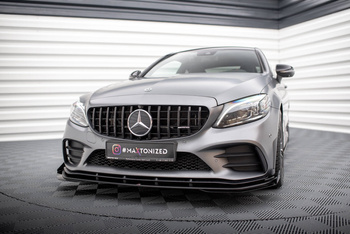 Street Pro Lame Du Pare-Chocs Avant + Flaps Mercedes-AMG C43 Coupe / Cabrio C205 Facelift / A205 Facelift